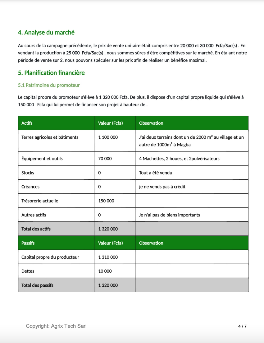 Créez votre business plan agropastoral en quelques minutes